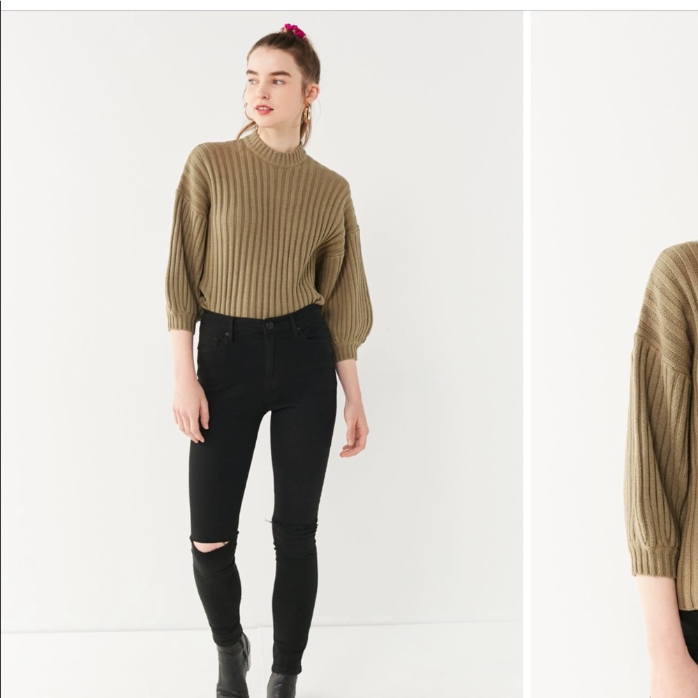 UO Lou Mock-neck pullover sweater